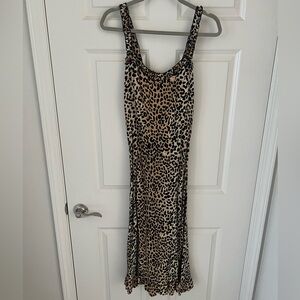 Faithfull the Brand Leopard Midi dress, size 6
